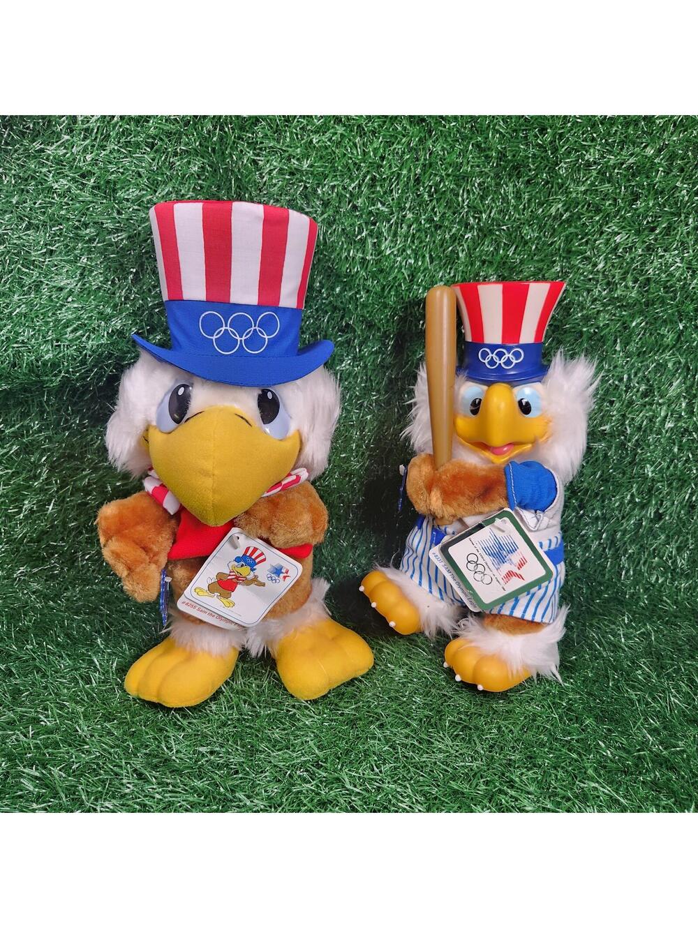 Vintage 1980's Wallace Berrie/Applause Sam Olympic Eagle Plush Doll 11in. Bundle